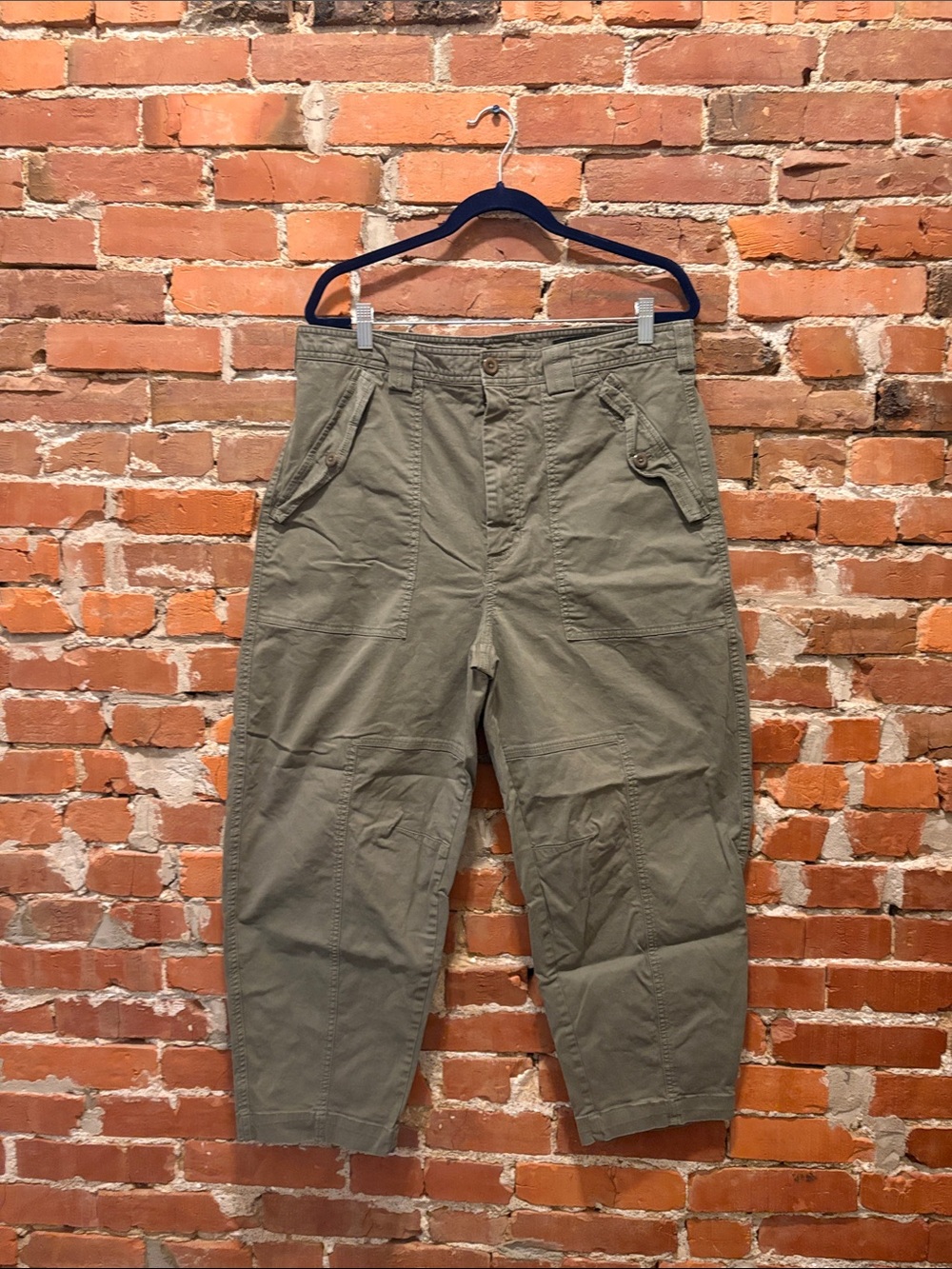 Banana Republic Olive Utility Barrel Pants